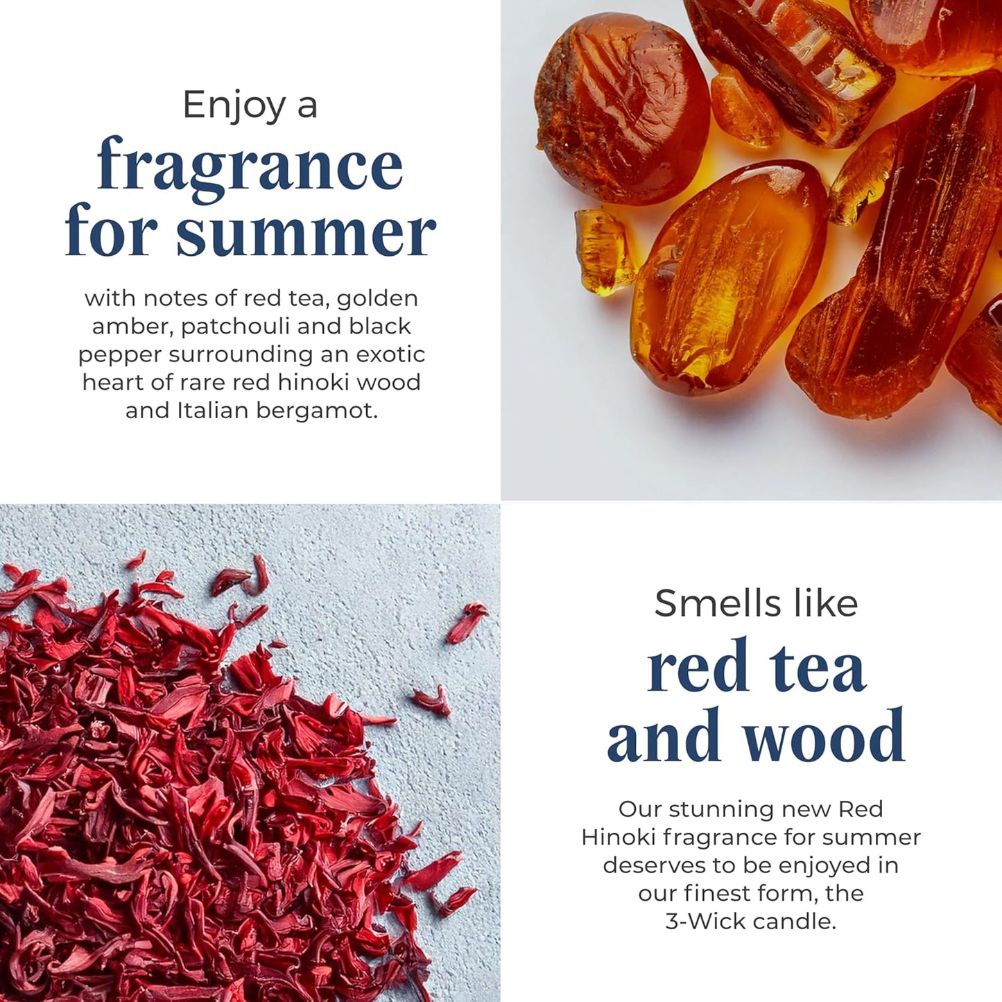 PartyLite 3-Wick Jar Candle, Highly Fragranced Clean Burning Glass Candle, 25-45 Hours Burn Time (Red Hinoki Wood)