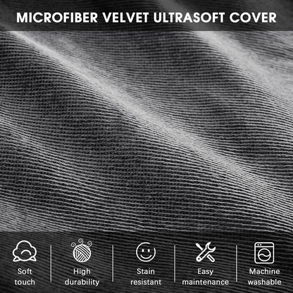 Bean Bag Chairs for Adults - Memory Foam Furniture BeanBag Chair - Kids/Teens Sofa with Soft Micro Fiber Cover - Round Fluffy Couch for Living Room Bedroom College Dorm - 3 ft, Gray Stripe