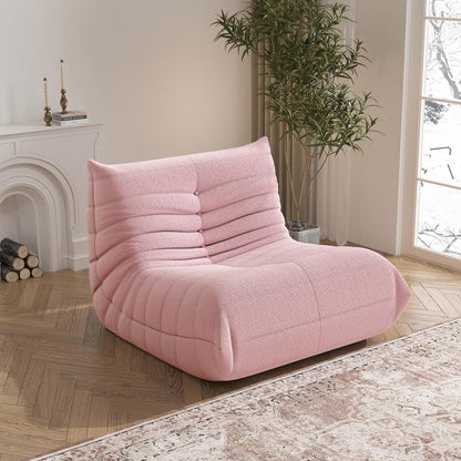 Bean Bag Chair, Fireside Chair Bean Bag Sofa Large Bean Bag Chair for Adults, Bean Bag Chairs for Teens with High Density Comfortable Foam, Memory Foam Bean Bag for Living Room, Bedroom (Pink)