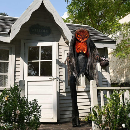 AW 7 Ft Scary Giant Large Animated Halloween Decorations Evil Monster Alien, Jack-O-Lantern Pumpkin Props, Horror Halloween Party Motion & Sound Activated Glowing Head 2025