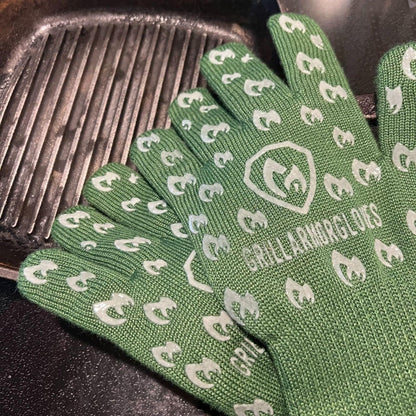 Grill Armor Oven Gloves 932°F Extreme Heat & Cut Resistant Oven Mitts with Fingers for BBQ, Cooking, Grilling, Baking – Accessory for Smoker, Cast Iron, Fire Pit, Camping, Fireplace, Griddle & More