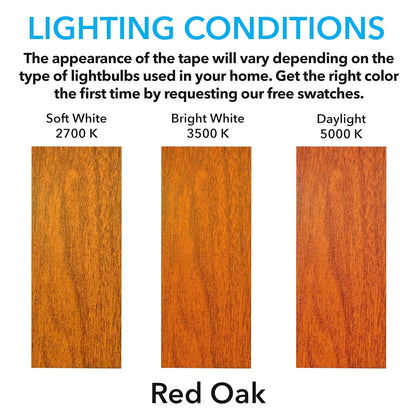 MATCH 'N PATCH Realistic Wood Grain Repair Tape - Durable Multi-Use Adhesive Tape for Furniture, Floors, Cabinets, Windows, Doors, RV, Home Decor & DIY Projects - Red Oak, 2.25 inch x 15 feet