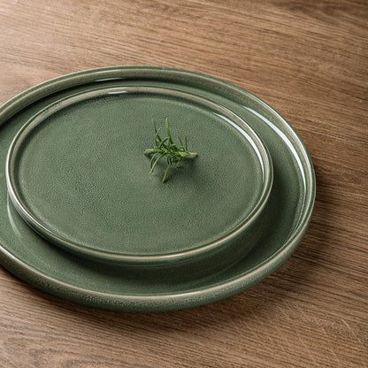 AmorArc Ceramic Dinnerware Sets, Handmade Reactive Glaze Stoneware Plates and Bowls Sets,Highly Chip and Crack Resistant | Dishwasher & Microwave Safe Dishes Set, Service for 6 (18pc)