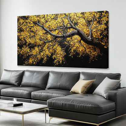 Canvas Wall Art Decor Painting Gold Tree Plants Abstract Wall Decor Botanical Modern Wall Art Print Paintings Decorations Artwork Pictures For Bedroom Living Room Home Office Artwork 20"×40"