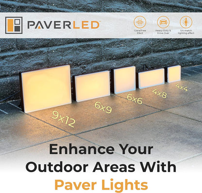 LUMENGY Paver Light 6×6 Inch (5.9 inch X 5.9 inch), Warm White Glare-Free Illumination for Driveways, Pathways, Pool Deck & Patios,12V AC/DC, Waterproof & Drive-Over Rated
