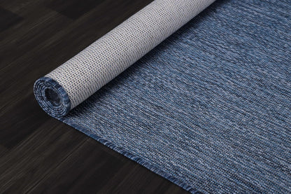 CAMILSON Outdoor Rug 9x12 Modern Area Rugs for Large Indoor and Outdoor Patios and Porches - Waterproof, Washable, Non-Shedding, Easy-to-Clean Outside Carpet (9 x 12, Solid - Navy Blue)