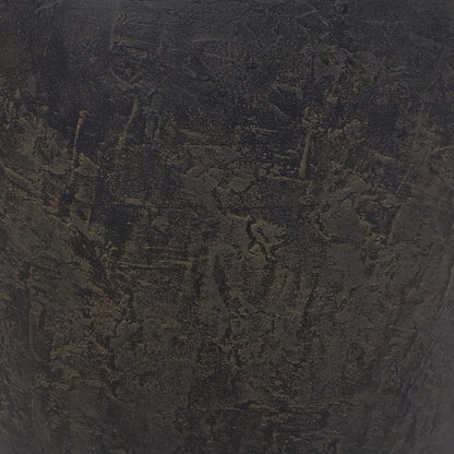 Sunnydaze 24-Inch Anjelica Large Plastic Pot for Plants - Outdoor Polyresin Round Planter with Drillable Drainage Holes - Sable - 2pk