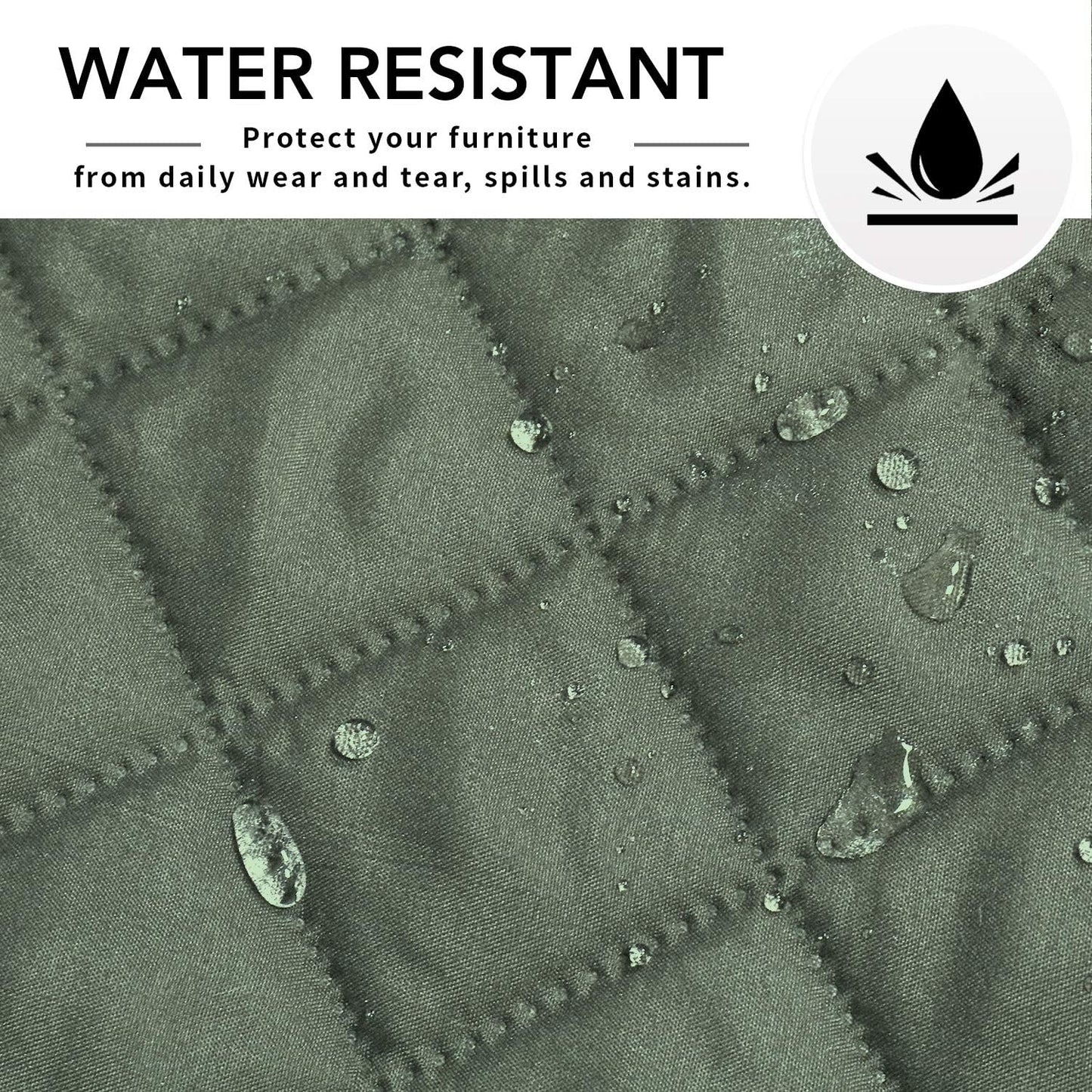 Easy-Going Sectional Couch Covers for Dogs L Shape Sofa Cover Reversible Sofa Slipcover Chaise Lounge Cover Furniture Protector Cover for Pets Dog Cat (42 x 52 inches, Greyish Green/Greyish Green)