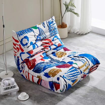 Bean Bag Chair, Fireside Chair Bean Bag Sofa Large Bean Bag Chair for Adults, Bean Bag Chairs for Teens with High Density Comfortable Foam, Memory Foam Bean Bag for Living Room, Bedroom (Multicolor)