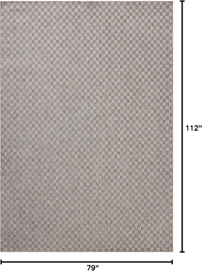 Loloi Amber Lewis Topanga Collection TOP-02 Natural/Silver 6'-7" x 9'-4" Indoor/Outdoor Area Rug