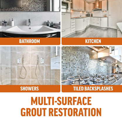 Grout Pen Light Beige – Tile Grout Colorant & Sealer Pen for Bathroom, Kitchen & Shower – Water-Based, Low Odor, Quick Dry, Easy DIY Grout Repair & Touch Ups