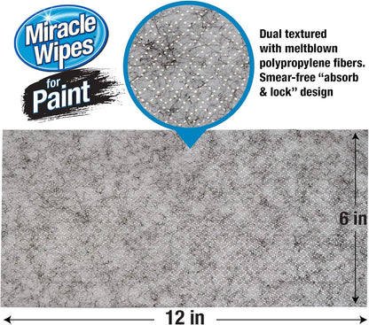 MiracleWipes for Paint Prep & Cleanup, Remove Tough Grime Build-Up, Wet Paint, Caulking, Epoxy, Colorant, and more from Hands, Surfaces, & Tools - 60 Count