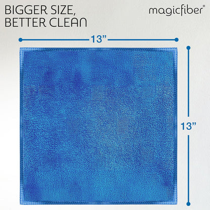 MagicFiber Microfiber Cleaning Cloth - 12 Pack, Large 13" x13” Highly Absorbent Streak-Free Micro Fiber Cleaning Rags Towels for House, Car, Windows, Housekeeping, Household Dusting, Kitchen