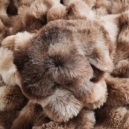 UKELER Plush Furry Throw Blanket Large Super Soft Fluffy Blankets Throws for Bed, Couch, Sofa, Office, Camping Plush Shaggy Faux Fur Blanket 60''x80'' Brown