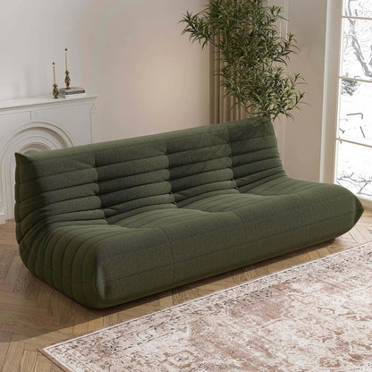 Big Bean Bag Chairs for Adults, 3 Seater Large Floor Sofa (Green)