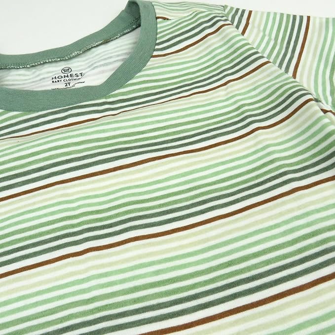 HonestBaby 5-Pack Short Sleeve T-Shirts 100% Organic Cotton Baby, Toddler, Little Kid, Boy, Girl, Unisex