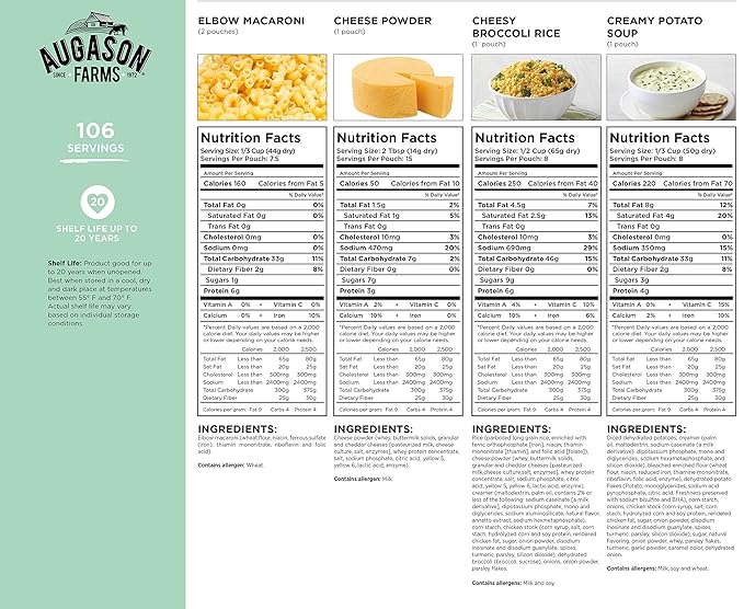 Augason Farms Breakfast and Dinner Variety Pail Emergency Food Supply Everyday Meals 4 Gallon Pail