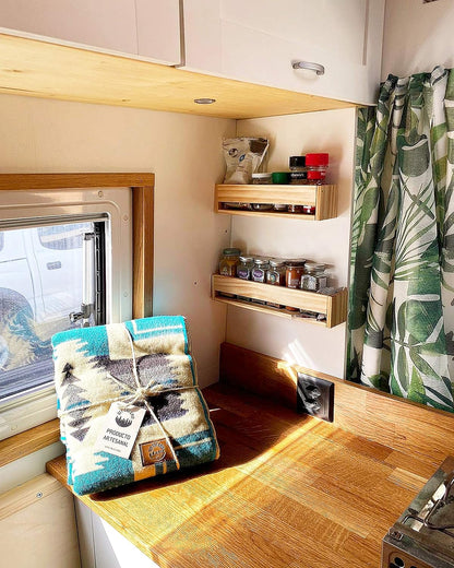 Inca Aztec Throw, Queen, King Blanket | Southwest Indian Navajo Boho Style | Native Cover for Camping, Bedding, Couch, Vanlife | Faux Alpaca, Lightweight, Hypoallergenic (Teal, Queen)