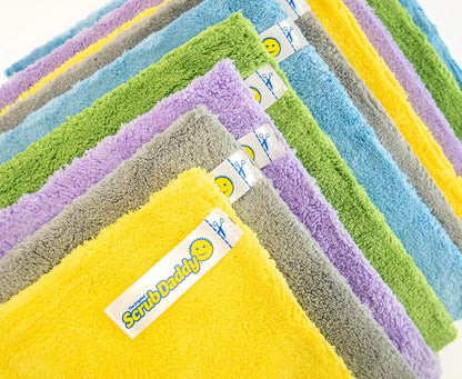 Scrub Daddy 10-Piece Microfiber Towel Set - Gentle Microfiber Cleaning Cloths - Replace Wash Cloths & Cleaning Rags with Lint Free Cloth - Streak-Free Shine on Glass, Cars & More (10 Pack)