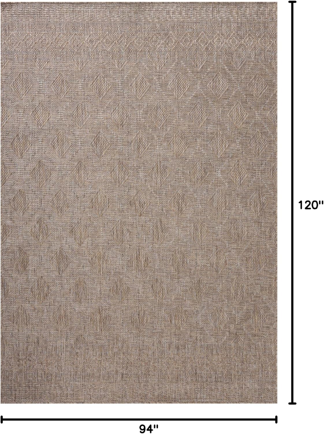 Loloi Amber Lewis Topanga Collection TOP-06 Natural/Mist 7'-10" x 10' Indoor/Outdoor Area Rug