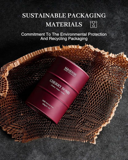 M&SENSE Cherry Bomb Scented Candles, Large Sweet Candle for Home Scented, Natural Soy Wax Candle, Candles Gifts for Women, 21.2 oz 120 Hours Burn