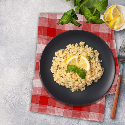 Kitchen Towels Set of 6 Soft Premium Cotton Highly Absorbent Dish Towels 20X30 Inches, Washable & Reusable Tea Towel, Quick Drying Dish Cloths for Cleaning Dishes - Red/White, Checks