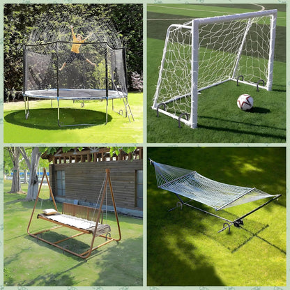 VVOKGO Trampoline Stakes 12 Inches Anchors High Wind Heavy Duty, 8-Pack U Shaped Tie Down Anchor Kit for Ground, Camping Tent, Soccer Net, Swing Set, Black