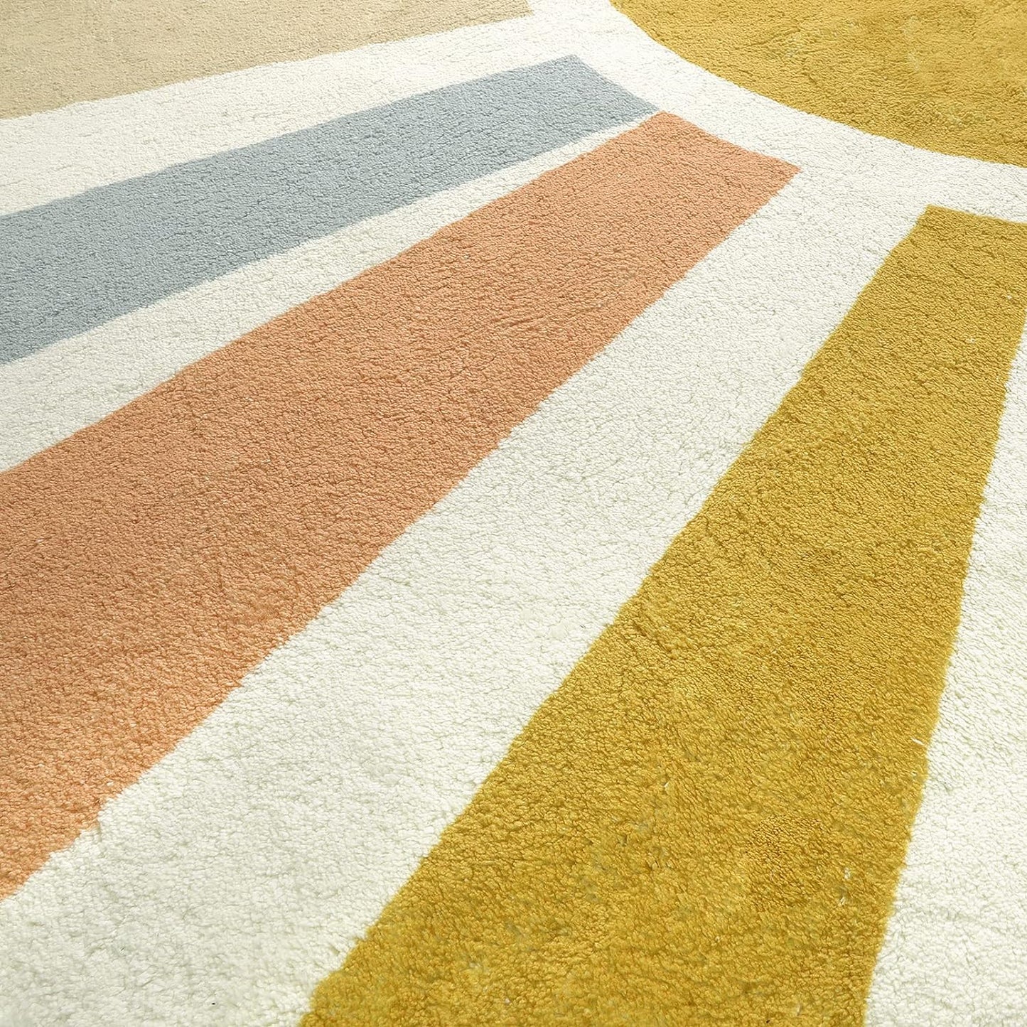 STARUIA Boho Sun Round Area Rug for Living Room, 6 Ft Washable Nursery Rug for Playroom, Colorful Circle Rugs for Kids Bedroom, Non-Slip Circluar Carpet Soft Large Kid Rug for Classroom Dorm