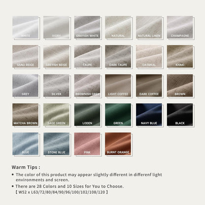 Greyish Beige Linen Black Out Curtains 80 Inch Long 2 Panels Set for Bedroom Light Blocking Curtains Greige with 100% Blackout Backing Light Taupe Thermal Insulated Room Darkening Curtain Drapes