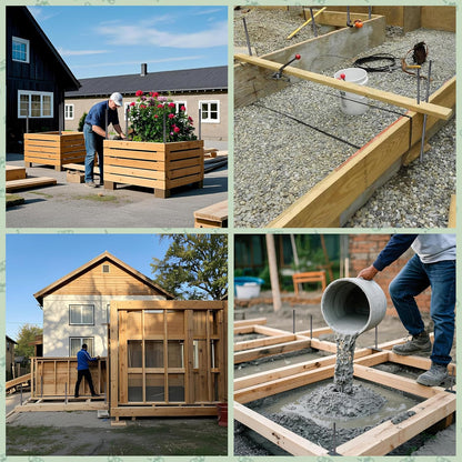 VVOKGO Rebar Stakes 15 Inches Ground Concrete Form Stakes (16pcs), 3/8" Diameter Straight Metal Spikes Heavy Duty with Chisel Point End, Steel Anchors for Fence, Concrete Timber, Garden Plants, Black