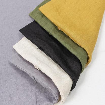 Hanging Linen Laundry Bag, 100% Pure Flax Linen Over The Door Hamper with Bottom Zipper for Laundry Room, Household Dirty Cloth Storage Organizer Bag, Army Green