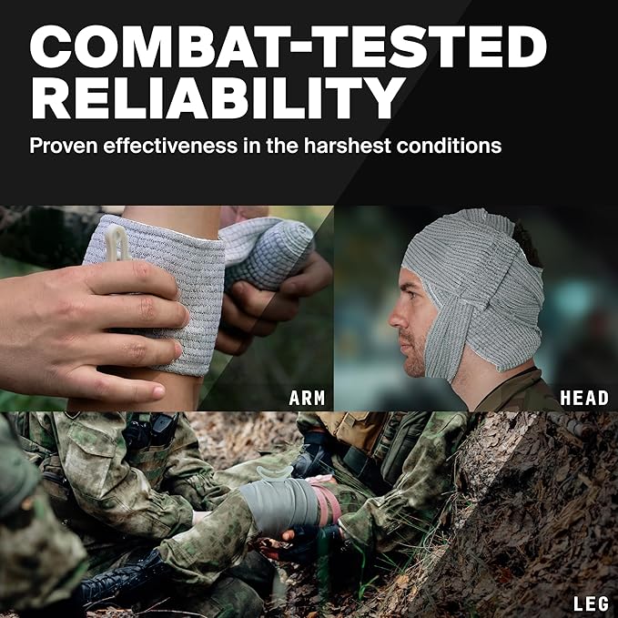 Israeli Pressure Bandage 6 Inch - Emergency Bandage - Pressure Dressing for Wounds - Trauma Dressing - Sterile Vacuum-Sealed Packaging - 2 Pack