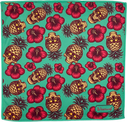 WESERWEF Design Microfiber Glasses Cleaning Cloth – Premium Cleaning Cloth for Eyeglasses, Screens, Tablets, Cameras & Lenses, 12" x 12", Ultra-Soft & Scratch-Free (Skull)