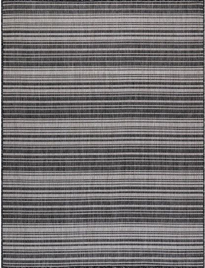 Stripe Outdoor Rug 8x10 Washable Outside Carpet for Indoor Patio Porch Waterproof Easy Cleaning Non Shedding Area Rugs Dark Gray 8 x 10