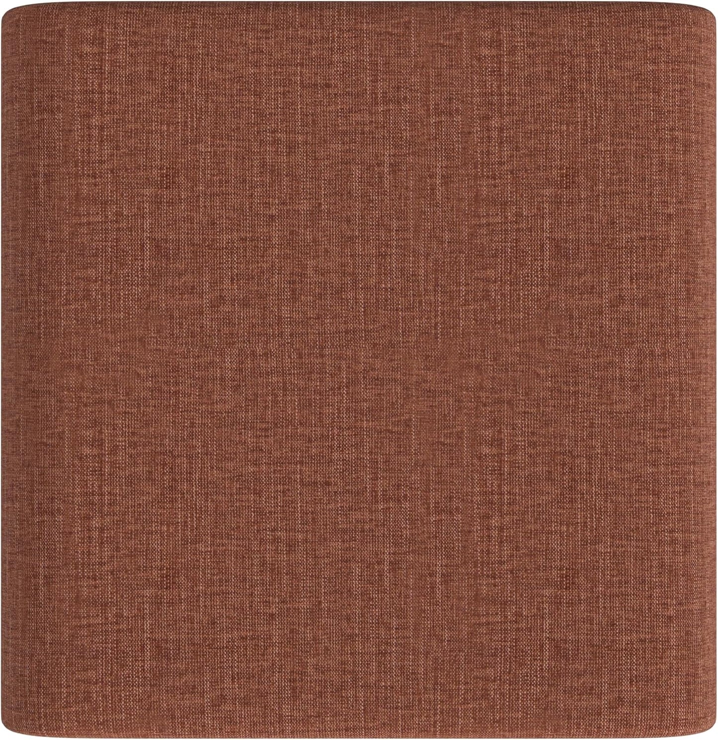 Modern Channel Rust Chenille Foot Stools Ottoman Home Décor, Soft Ottoman Foot Rest Chair for Bedroom and Living Room, Vanity Chair and Stool in Dressing Area, and Lounge (Rust Chenille)