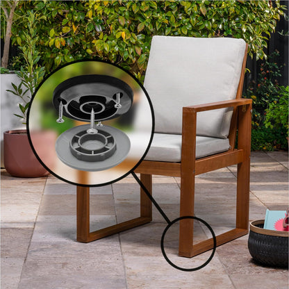 Gorilla Outdoor 2 Inch Furniture Sliders/Screw on Nylon Glide Floor Protectors (Set of 4 Glides) for Carpet and Hard Surface Sliding on Outdoor & Indoor Floors