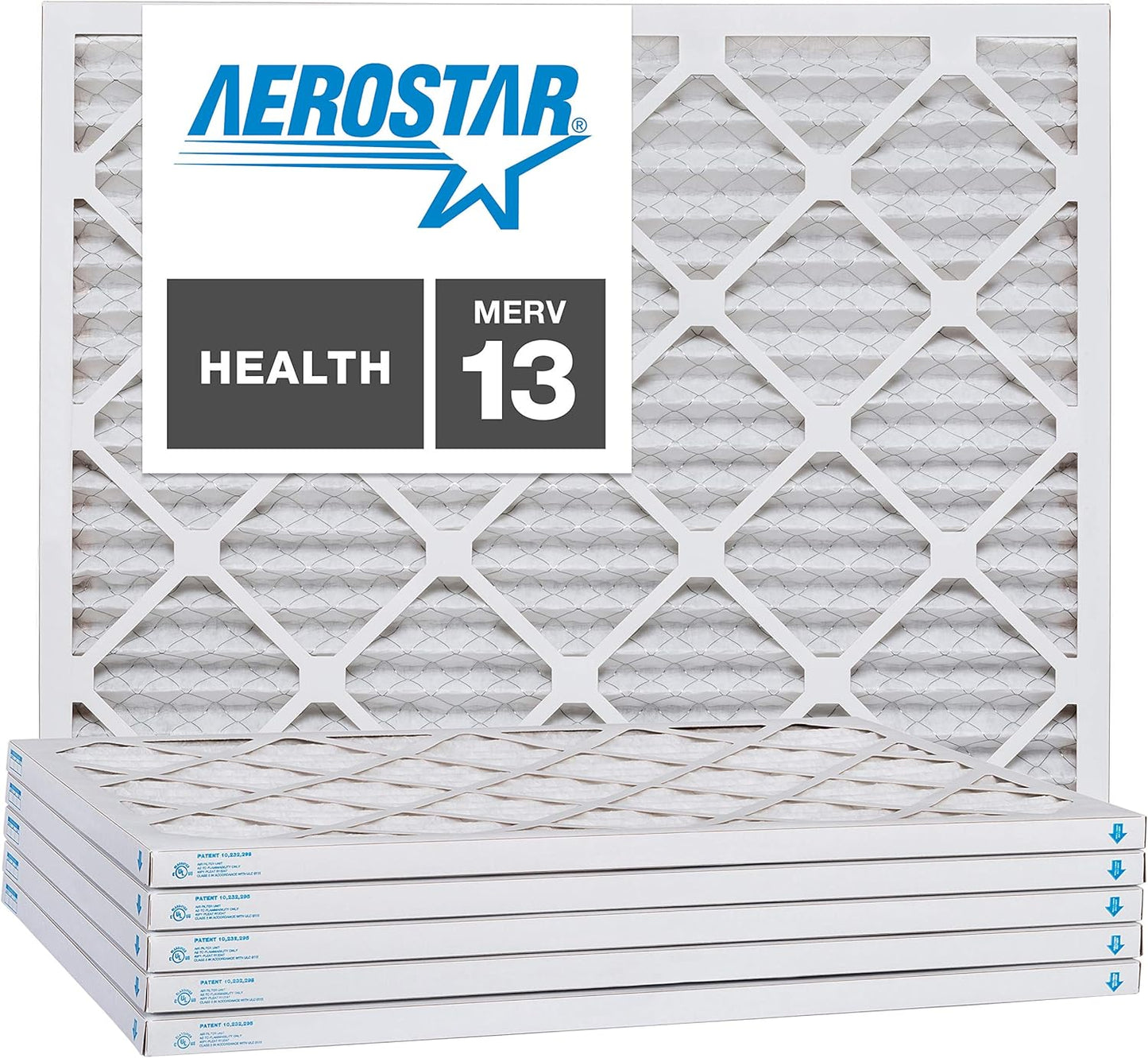 Aerostar 12x14x1 MERV 13, Pleated Air Filter, 12x14x1, Box of 6, Made in the USA