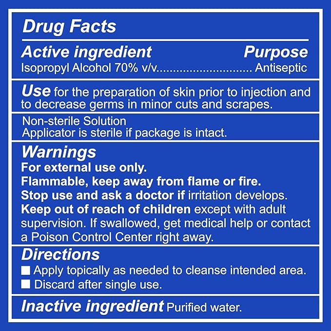 OWELL Prep Pads - 5,000 Individually Wrapped Sterile Alcohol Wipes, Medium 2-Ply Antiseptic Wipes for Disinfecting Skin, First Aid Kit Alcohol Swabs (50 boxes of 100ct)