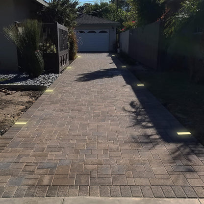 LUMENGY Paver Light 3×6 Inch (2.95 X 5.9), Warm White Glare-Free Illumination for Driveways, Pathways, Pool Deck & Patios, 12V AC/DC, Waterproof & Drive-Over Rated