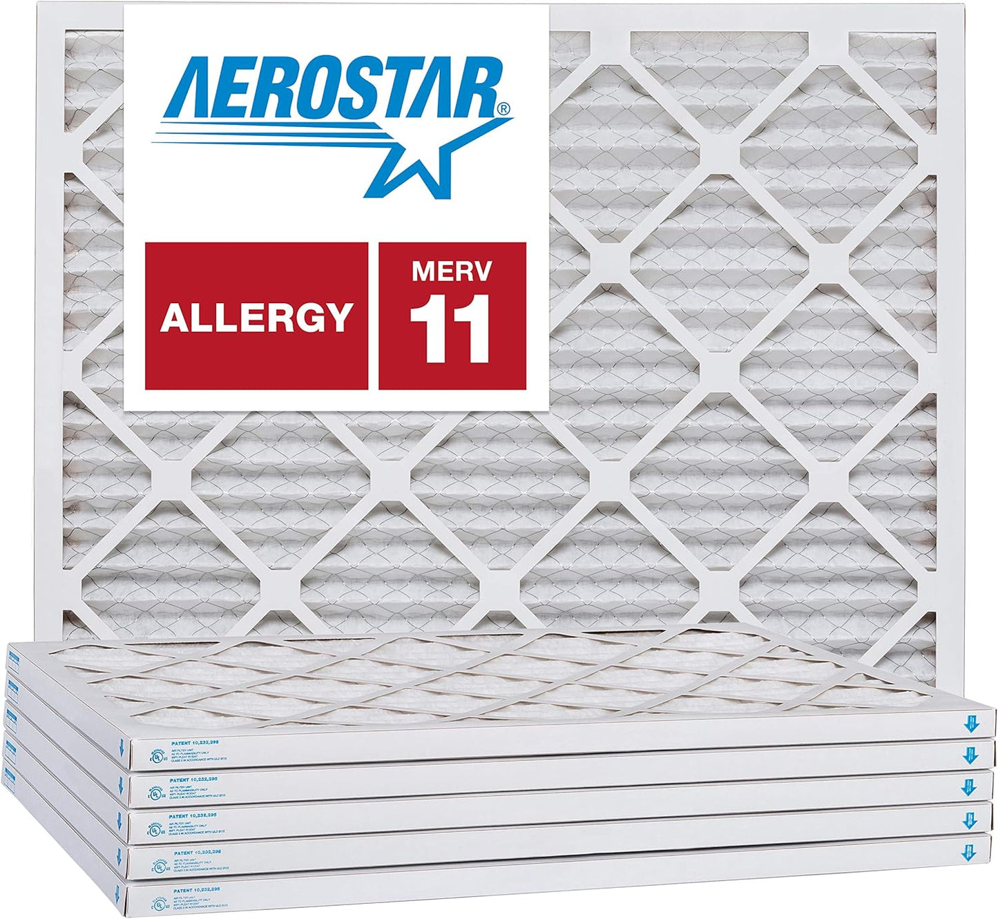 Aerostar 14x22x1 MERV 11, Pleated Air Filter, 14x22x1, Box of 6, Made in the USA