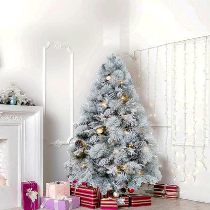 Naomi Home Darla Snowy Christmas Tree 4.5ft/Snow Flocked