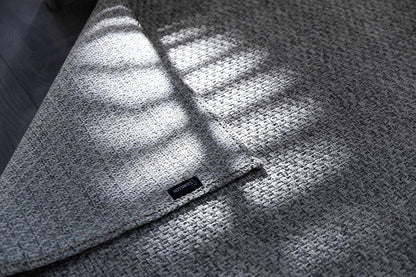 CAMILSON Easy Jute Rug 2x3, Indoor Outdoor Gray Color Farmhouse Area Rugs for Living Room and Kitchen Rug, Solid Boho Woven Design, Easy-Cleaning, Washable Outside Carpet Alfombras (2 x 3)