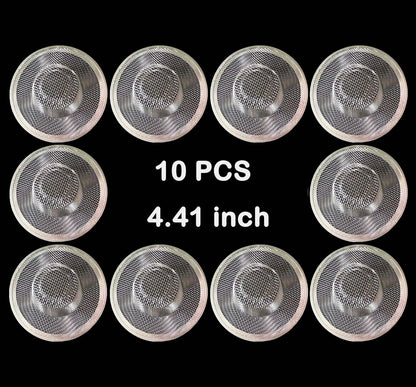 10Pcs Metal Mesh Kitchen Sink Strainer, 4.41" Stainless Steel Slop Basket Filter Trap Kitchen Sink Drain Strainer Screen Mesh Food Catcher for Most Kitchen Sink Bathroom Shower Floor Drain