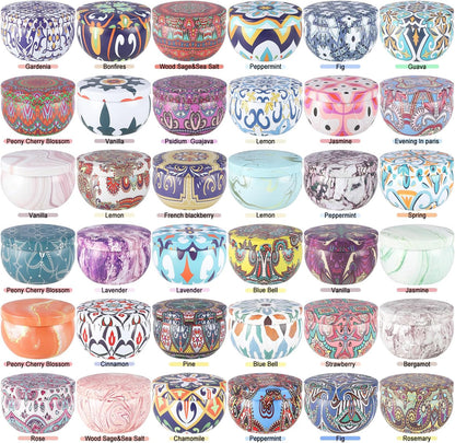 36 Pack Scented Candles Set for Home, Relaxing Stress Relief, Aromatherapy - Natural Soy Wax and Fragrance - Gifts for Women, Mom, Best Friend, Wife, Birthday