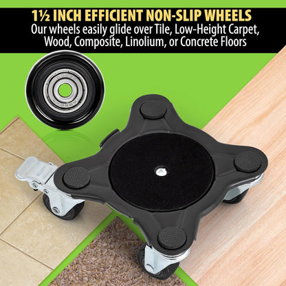 Furniture Movers with Wheels - Set of 4 Heavy Duty Furniture Lifter Tool with 2000 lbs Load Capacity, Easy Sliders Dolly for Moving Appliances, Sofa, Cabinet, and Piano etc (6.3×6.3IN)