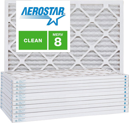 15x20x1 AC and Furnace Air Filter by Aerostar - MERV 8, Box of 12
