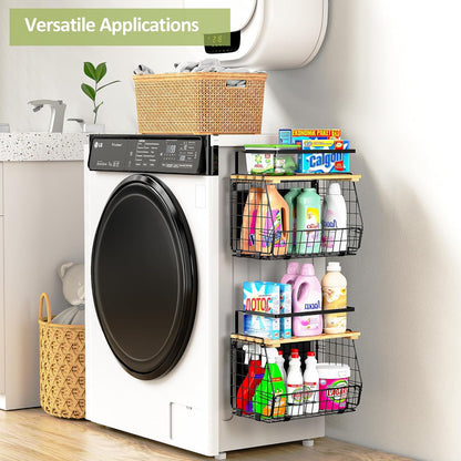 Magnetic Shelf for Fridge: Fruit Potato and Onion Storage Bin - Magnetic Spice Rack for Refrigerator & Kitchen Counter - Pantry Organizers and Storage