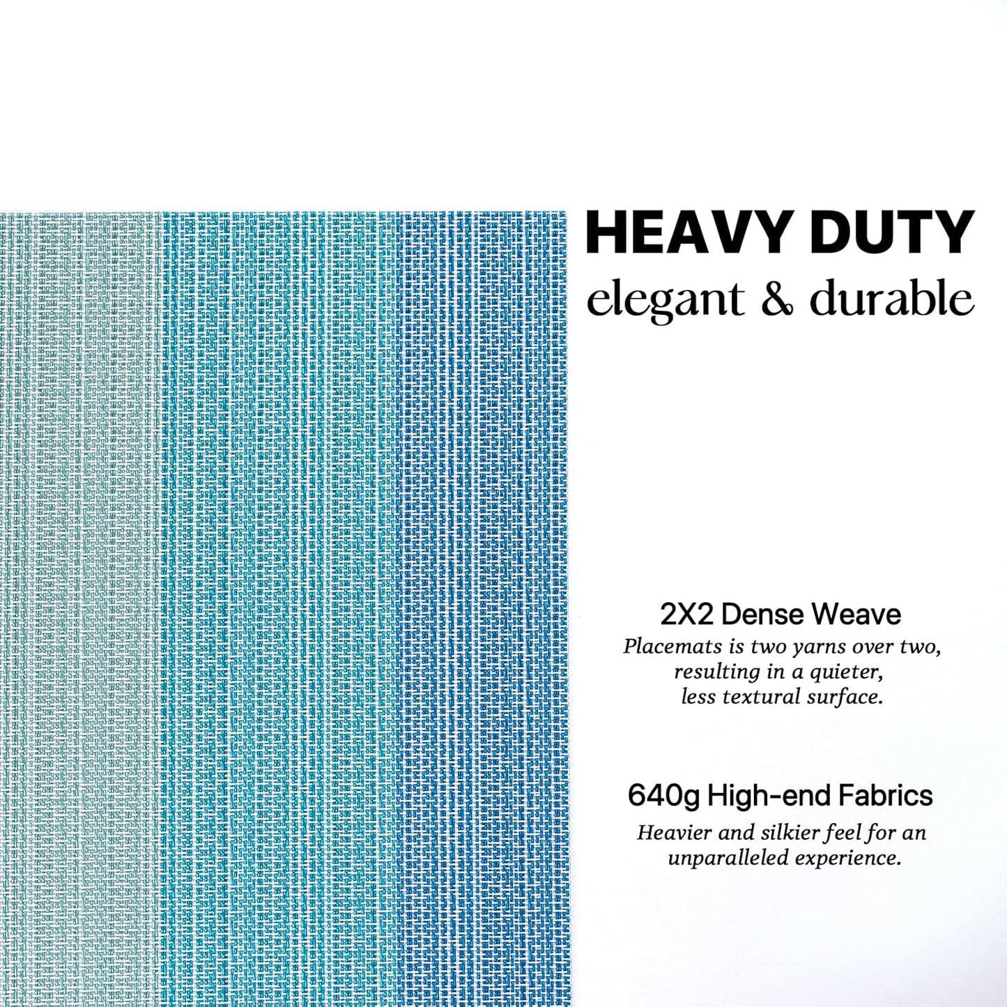 LEXMORE Placemats Set of 8 Vinyl/Plastic Woven Place Mats for Kitchen Table Indoor/Outdoor Washable Placemat Wipeable Dining Table Mats(Ocean Geode)