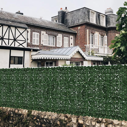 Faux Ivy Privacy Fence Screen Outdoor Expandable Artificial Greenery Roll Fake Hedge Wall Patio Green Plastic Leaf Plant Vine Grass Panels Gate Covering Garden Yard Balcony (158.0 X 60.0 in)