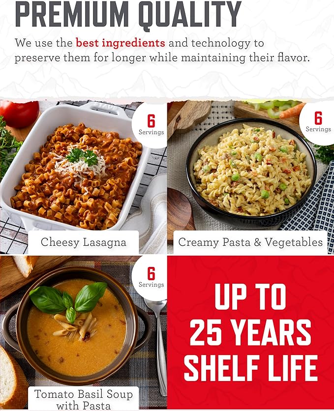 ReadyWise Emergency Food Supply - 18 Servings Favorites Box, Survival Food Kit with Freeze Dried Prepper Food & Dehydrated Meals, Camping Essentials for Backpacking & Hiking, up to 25 Year Shelf Life